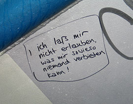 Spruch auf der ModersohnbrÃ¼cke