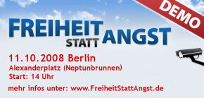 Demo-Ankündigung: Freiheit statt Angst