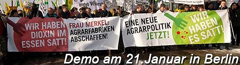 Demo gegen Massentierhaltung